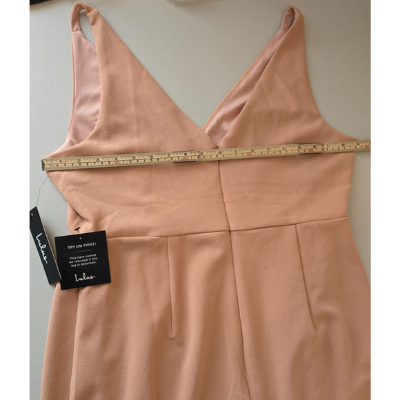 Lulus Formal Party Dress Women's XL Peach Sleeveless Maxi Deep V-Neck NWT - Picture 13 of 16